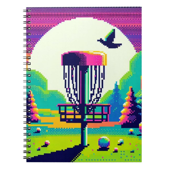 Carnet Parcours de golf Pixel Art Disk (Devant)