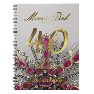 Carnet Parents 40e anniversaire Mariage Mariage de rubis