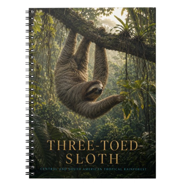 Carnet Paresseux à Trois Doigts Forêt Tropicale ANIMALS (Devant)