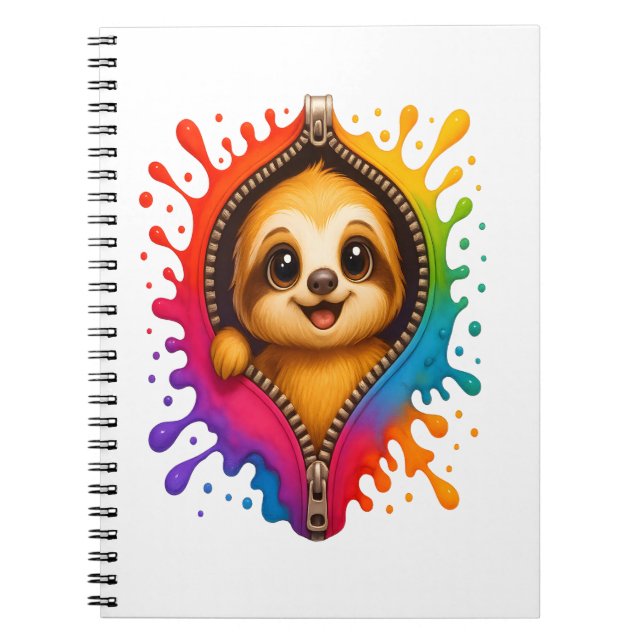 Carnet Paresseux Aquarelle (Devant)