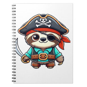Carnet Paresseux Halloween Pirate Enfants Femmes Hommes P