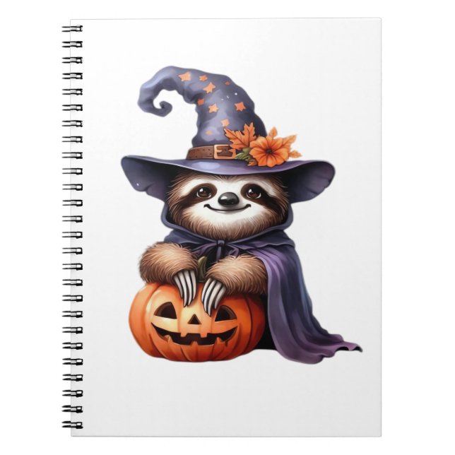 Carnet Paresseux Halloween Pirate Enfants Femmes Hommes P (Devant)