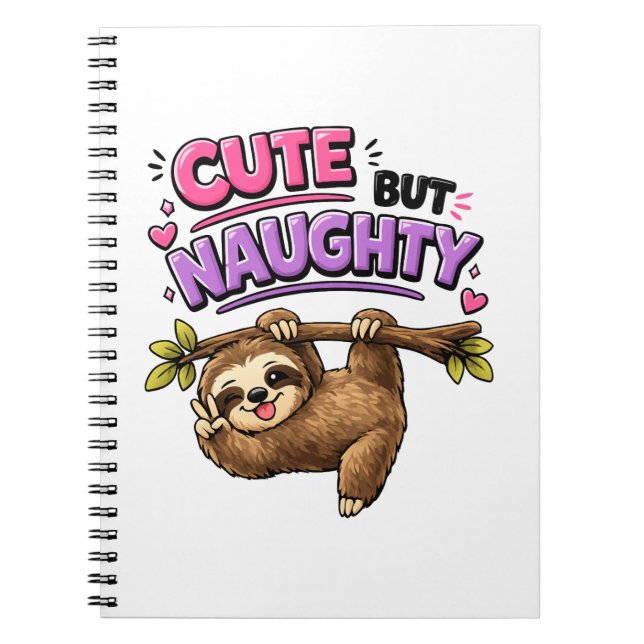 Carnet Paresseux mignon mais vilain (Devant)