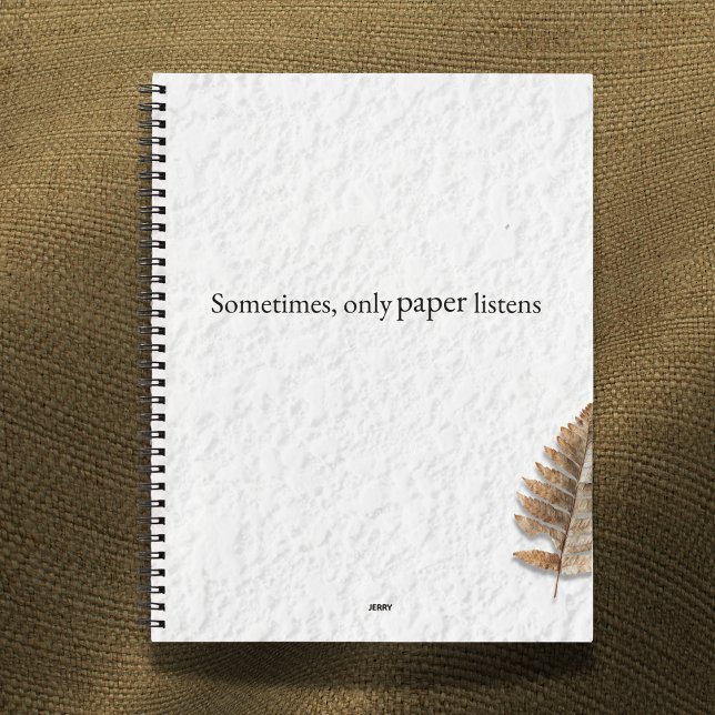 Carnet Parfois, seul le papier écoute – Écrivain personna (Créateur téléchargé)