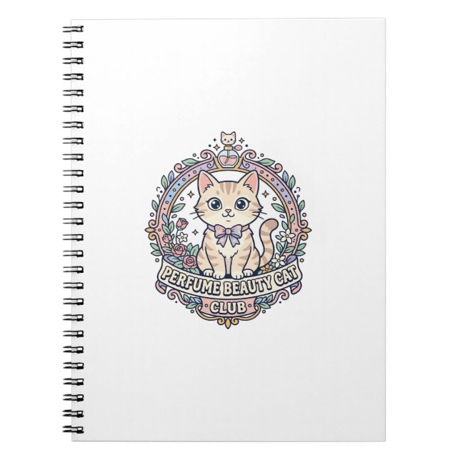 Carnet Parfum Beauté Chat Mignon Chat T-Shirt Design - Pa (Devant)