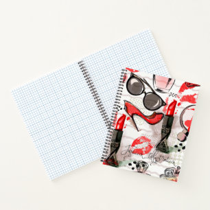 Carnet Parfum, rouge à lèvres et une chaussure à talons h
