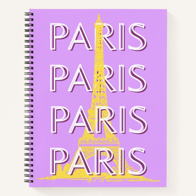 Carnet Paris, Art Voyage, Minimaliste, Art Voyage Pastel (Devant)