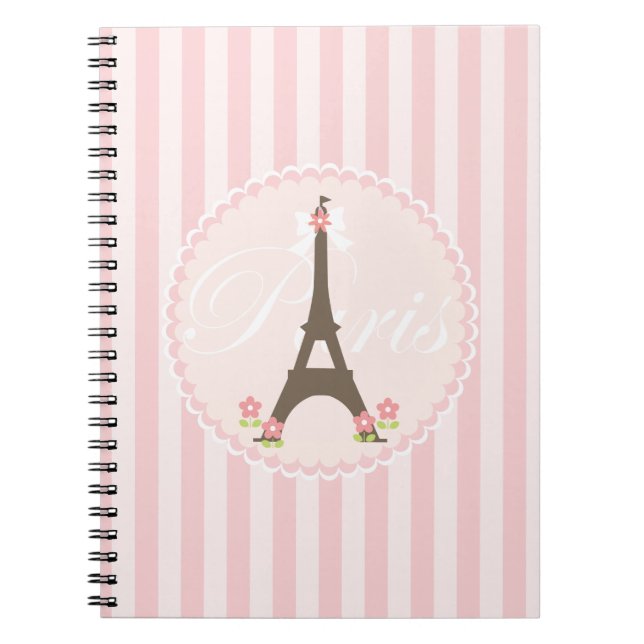 Carnet Paris au printemps Girly (Devant)