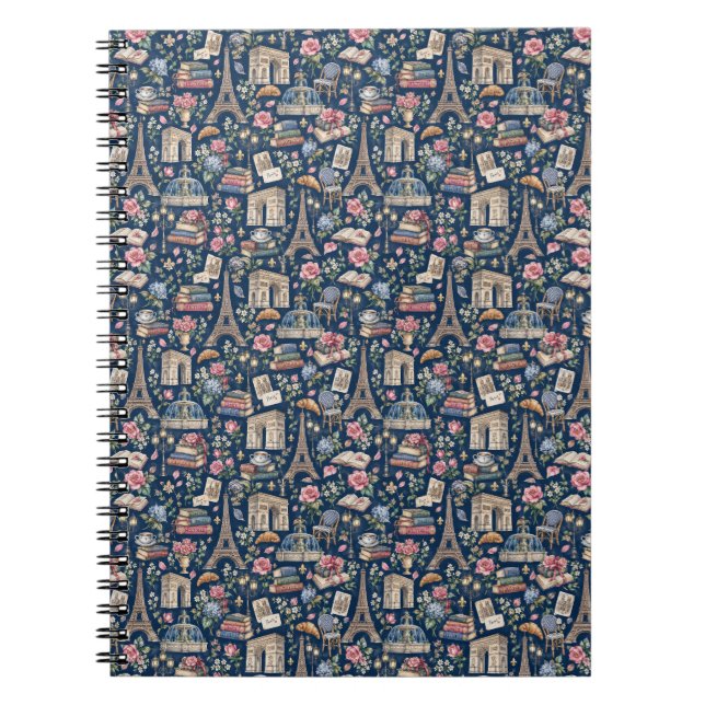 Carnet Paris Dark Icons Chic Design (Devant)
