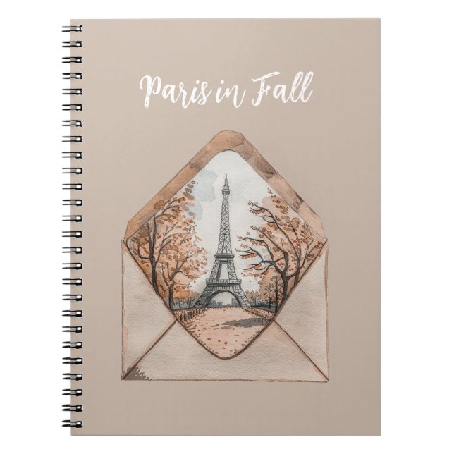 Carnet Paris en Tour Eiffel d'automne Enveloppe (Devant)
