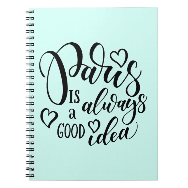 Carnet Paris est toujours un bon manuscrit d'idée (Devant)