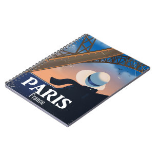 Carnet Paris France tour Eiffel affiche de voyage