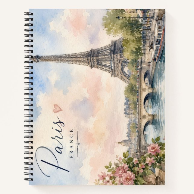 Carnet Paris France Tour Eiffel rivière seine  (Devant)