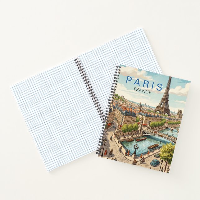 Carnet Paris France Voyage Art Rétro (Intérieur)