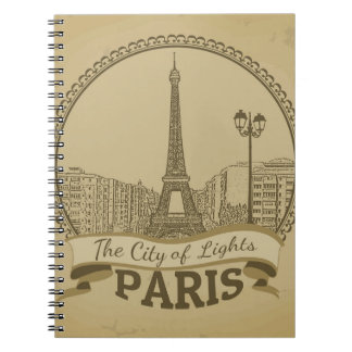 Carnet Paris Lumières : Carte postale Paysage Vintage