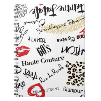 Carnet Paris mode et glamour sans couture motif