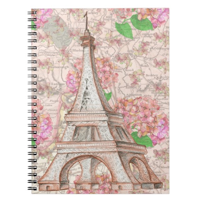 Carnet Paris rêve en rose (Devant)