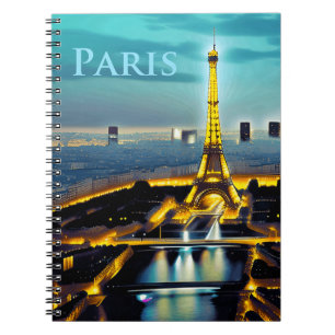 Carnet Paris sous un ciel bleu turquoise