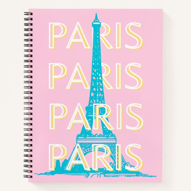 Carnet Paris Travel Art, Travel Art, Preppy, Rose (Devant)