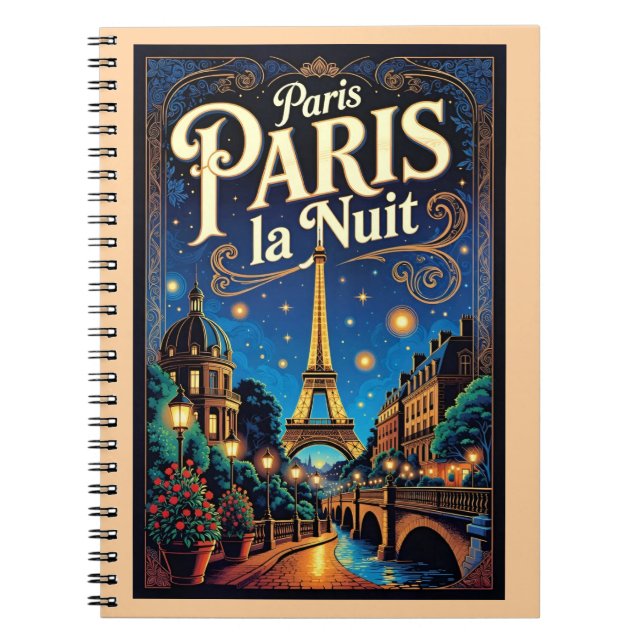 Carnet Paris Travel Poster,  (Devant)