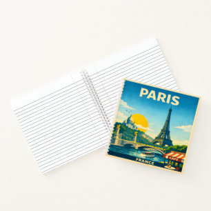 Carnet Paris Vintage Travel Poster Notebook