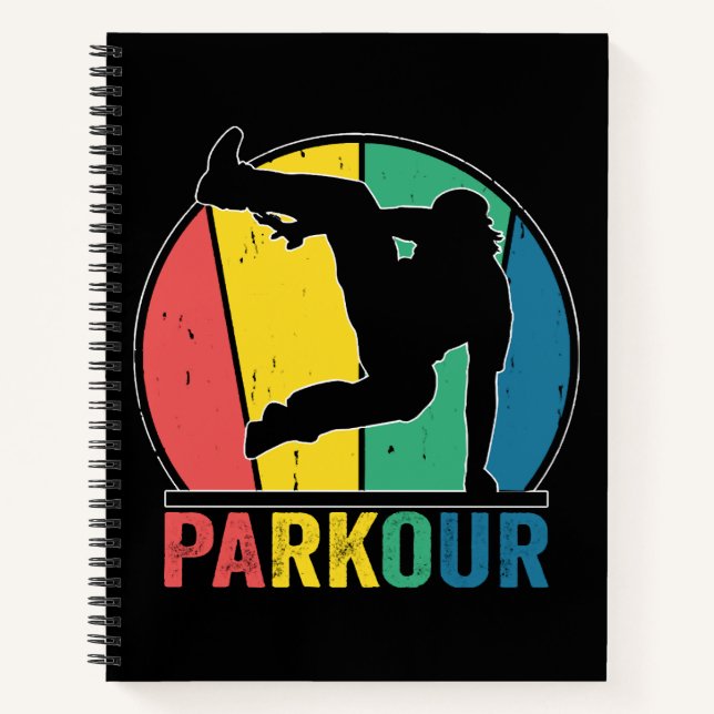Carnet Parkour Free Running Training Traceur Retro (Devant)