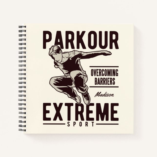 Carnet PARKOUR nom personnalisé (Devant)