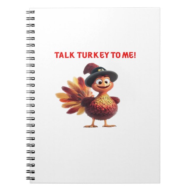 Carnet Parle dinde à moi drôle de conception de Thanksgiv (Devant)