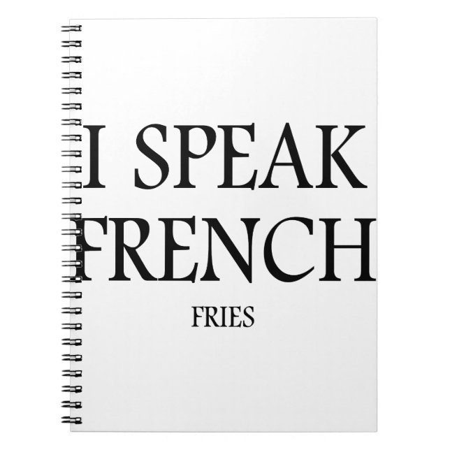 Carnet Parlez les pommes frites (Devant)
