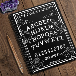 Carnet Parlons à Spirits Black Gothic Floral