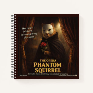 Carnet Parodie de l'Opéra Fantôme Écureuil