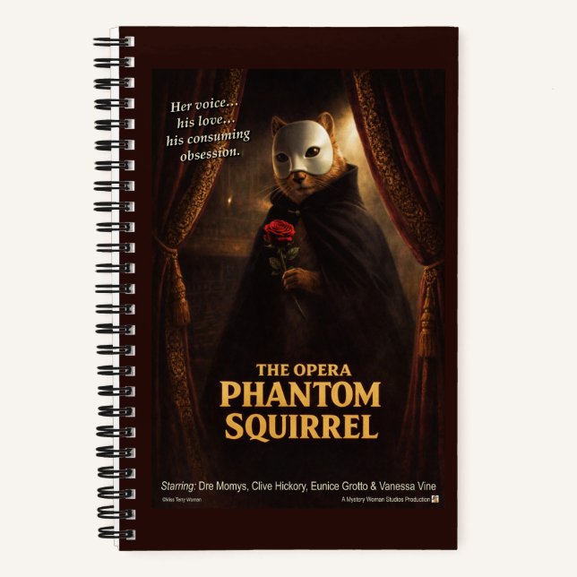 Carnet Parodie de l'Opéra Fantôme Écureuil (Recto)