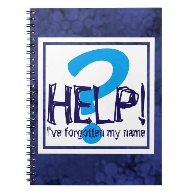 Carnet Parodie de monogramme bleu (Devant)