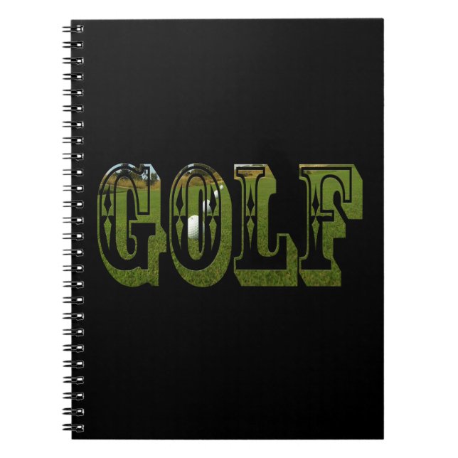 Carnet Parole De Dimensions Vert Golf Avec Boules, (Devant)
