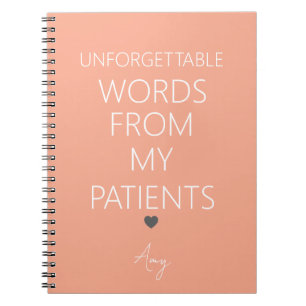 Carnet Paroles Inoubliables De Mes Patients