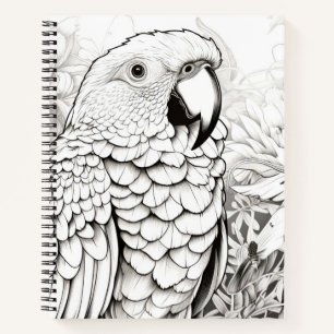 Carnet Parrot Nature paisible Prairie Croquis dessin Art