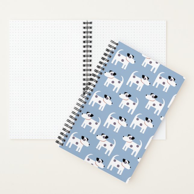 Carnet Parson Jack Russell Terrier Chien Motif bleu (À l'intérieur)