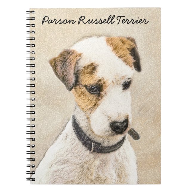 Carnet Parson Jack Russell Terrier Peinture - Chien Art (Devant)