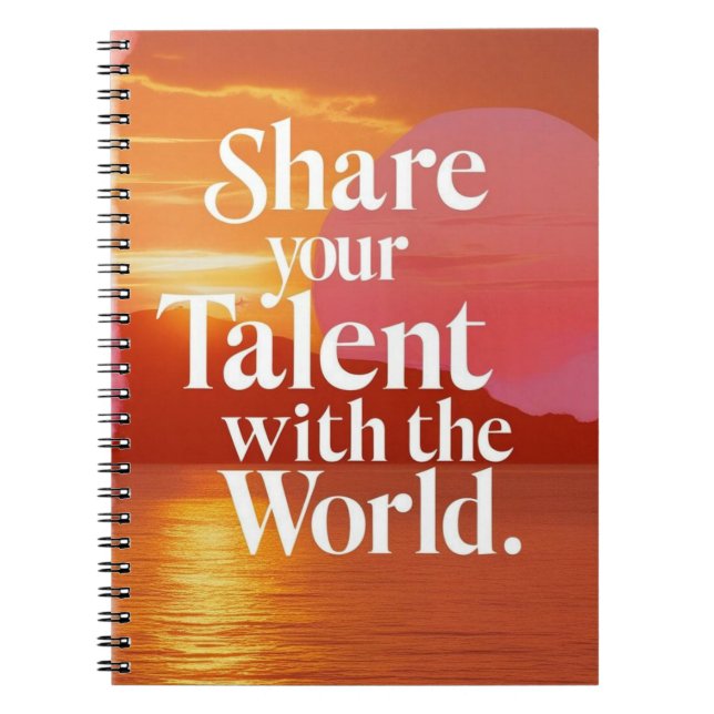 Carnet Partagez Votre Talent Avec Le Monde (Devant)