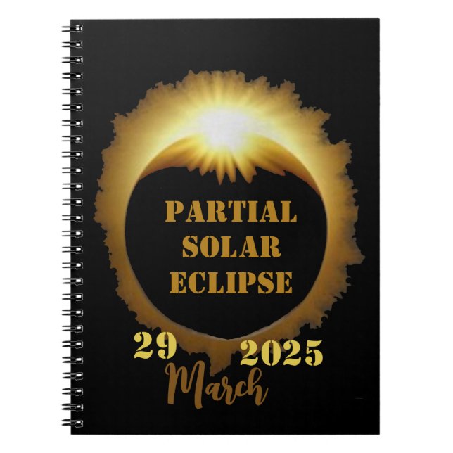Carnet Partiel Solaire Eclipse Event 2025 Viewing Party (Devant)