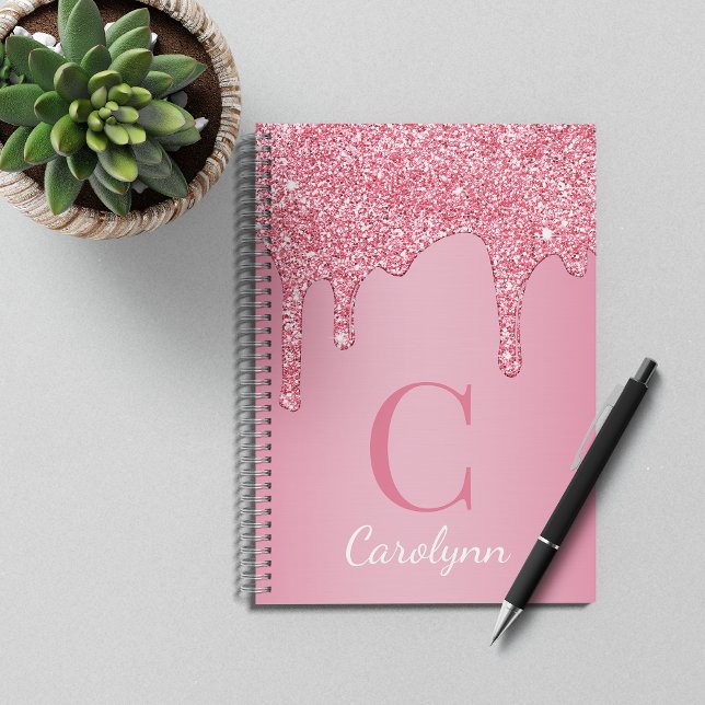 Carnet Parties scintillant à gouttes rose vif pour filles (Créateur téléchargé)