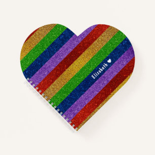 Carnet Parties scintillant arc-en-ciel brillante et étin