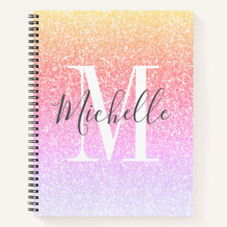 Carnet Parties scintillant arc-en-ciel fillette Sparkles