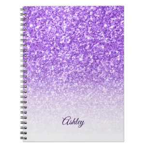 Carnet Parties scintillant blanche et violette