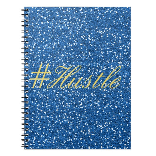 Carnet Parties scintillant bleue Hustle Faux Design (Devant)