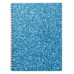 Carnet Parties scintillant bleue Motif
