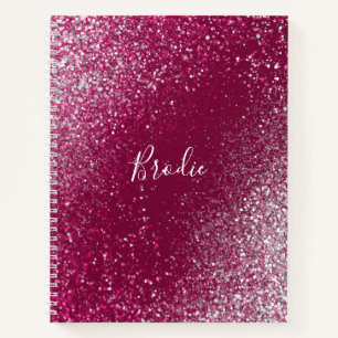 Carnet Parties scintillant bourguignonne et argent