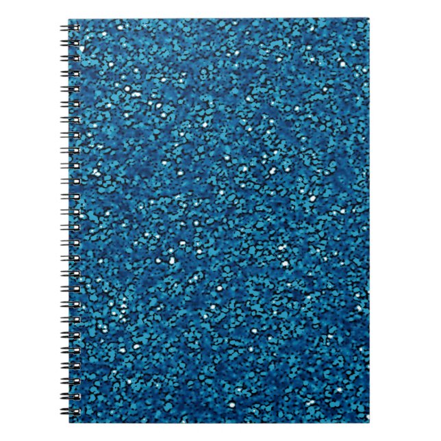 Carnet Parties scintillant brillante bleue (Devant)