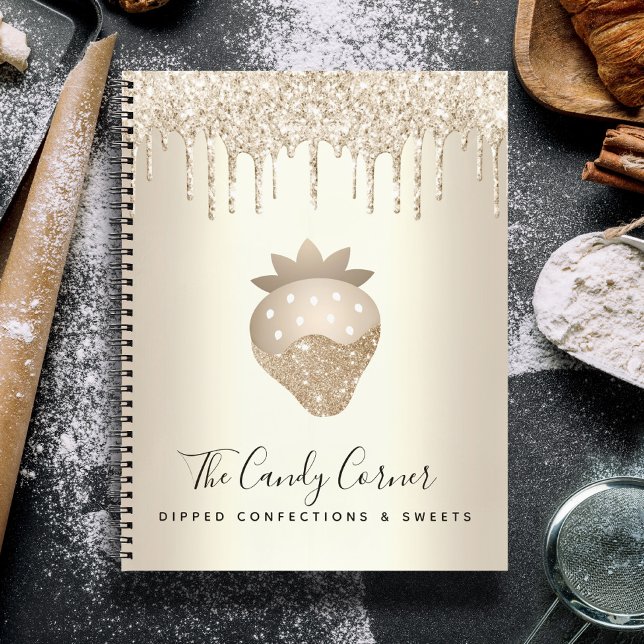 Carnet Parties scintillant de fraise d'or Sucres de confe (Créateur téléchargé)