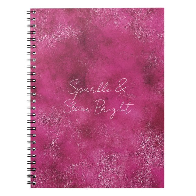 Carnet Parties scintillant de glam Abstraite rose Fille (Devant)